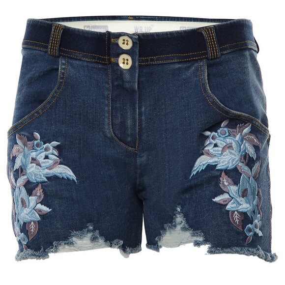 Freddy WR.UP® Floral Denim Low Rise Shorts - Picture 2 of 8